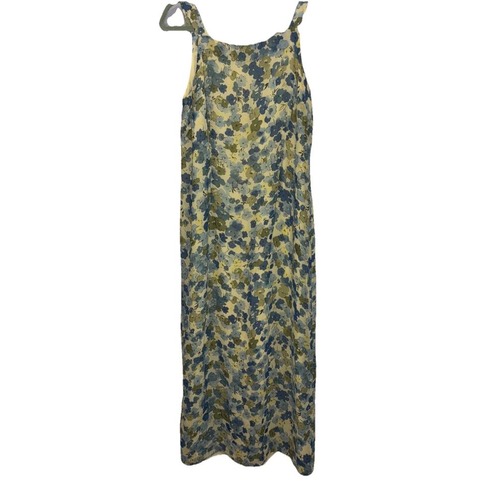 Eddie Bauer Sleeveless Floral Maxi Tank‎ Dress Sz 8 Boho, Cottagecore